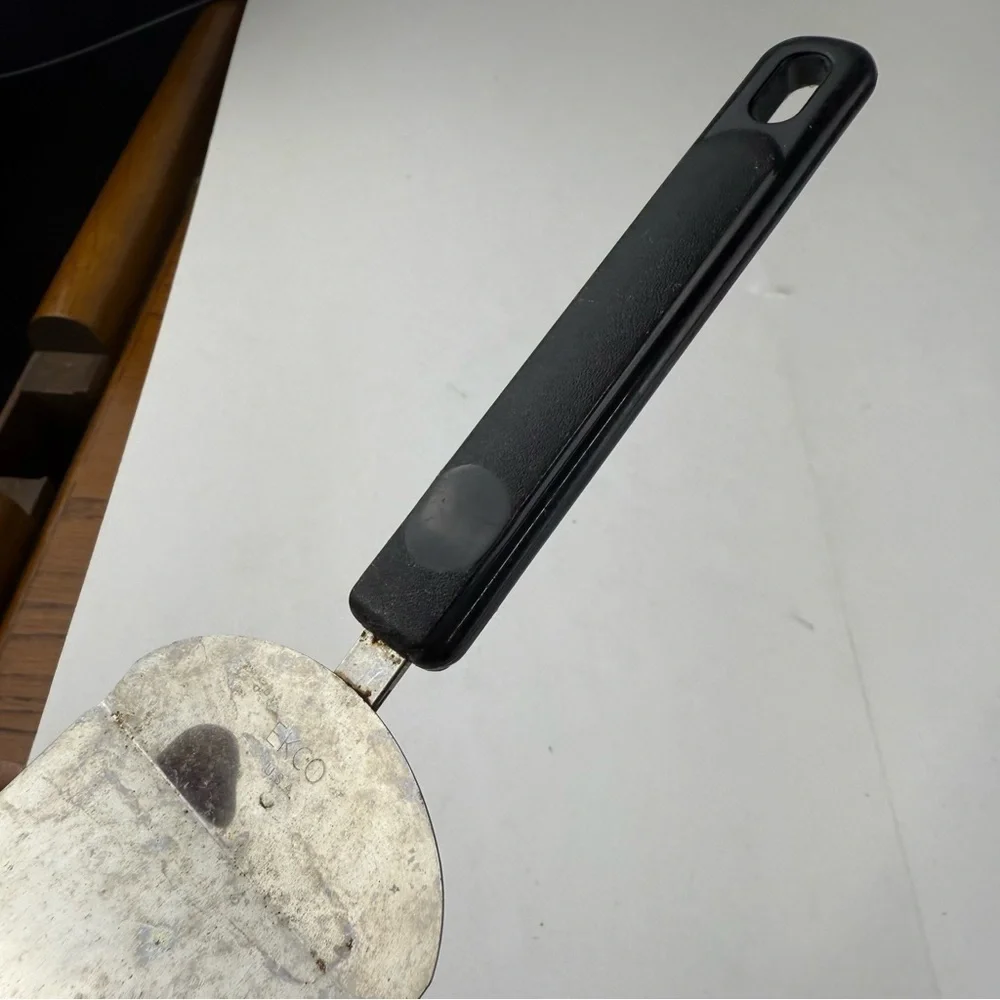 Vintage Ekco Pie Server Stainless Steel with Black Plastic Handle SEE ALL PICS
